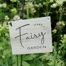 Load image into Gallery viewer, Engraved Fairy Garden Sign