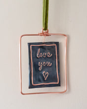 Load image into Gallery viewer, Tiny Copper With Love Plaque