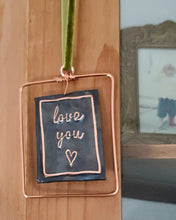 Load image into Gallery viewer, Tiny Copper With Love Plaque