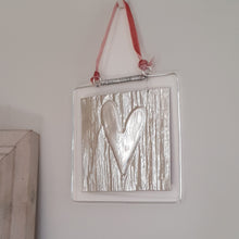Load image into Gallery viewer, Little Silver Love Heart Plaque