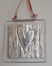 Load image into Gallery viewer, Little Silver Love Heart Plaque