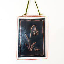 Load image into Gallery viewer, Snowdrop of Hope Copper Plaque