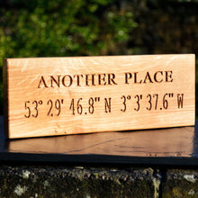 Load image into Gallery viewer, Personalised Engraved Oak Co-ordinate Plaque