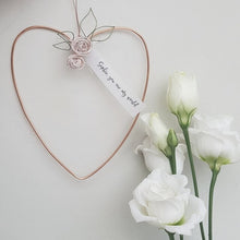 Load image into Gallery viewer, Personalised Copper Floral Heart