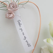 Load image into Gallery viewer, Personalised Copper Floral Heart