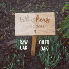 Load image into Gallery viewer, Modern Oak Memorial Plaque