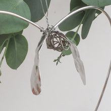 Load image into Gallery viewer, Aluminium Mistletoe Heart Decoration with Ribbon
