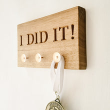 Load image into Gallery viewer, Mini Medal Display Holder in Oak