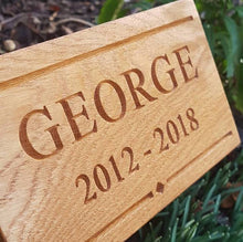 Load image into Gallery viewer, Classic Oak Memorial Plaque