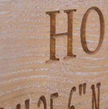 Load image into Gallery viewer, Personalised Contemporary Engraved Oak Co-ordinate Sign