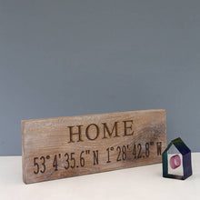 Load image into Gallery viewer, Personalised Contemporary Engraved Oak Co-ordinate Sign
