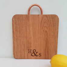Load image into Gallery viewer, Personalise Engraved Oak and Copper Board