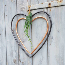 Load image into Gallery viewer, Copper Nesting Hearts Decoration