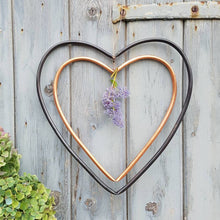 Load image into Gallery viewer, Copper Nesting Hearts Decoration
