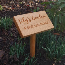 Load image into Gallery viewer, Modern Oak Memorial Plaque