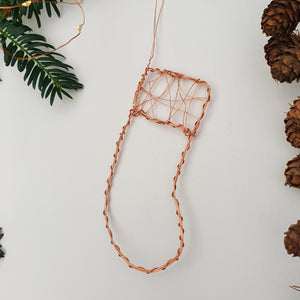 Copper Stocking Hanging Decoration