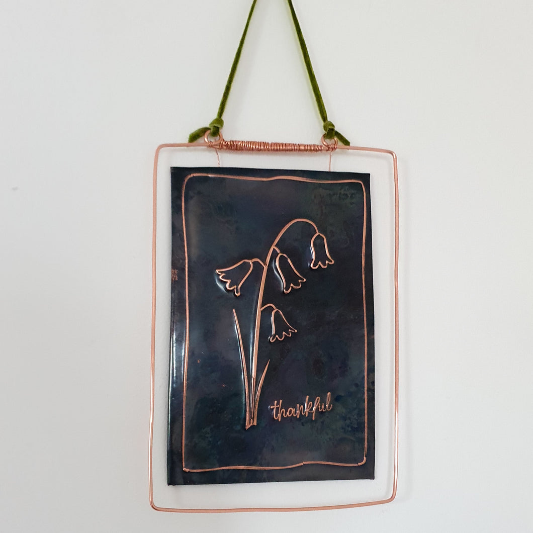 Bluebell of Gratitude Copper Plaque