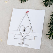 Load image into Gallery viewer, Silver Heart in Tree Decoration
