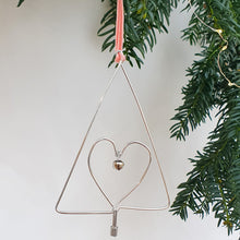 Load image into Gallery viewer, Silver Heart in Tree Decoration
